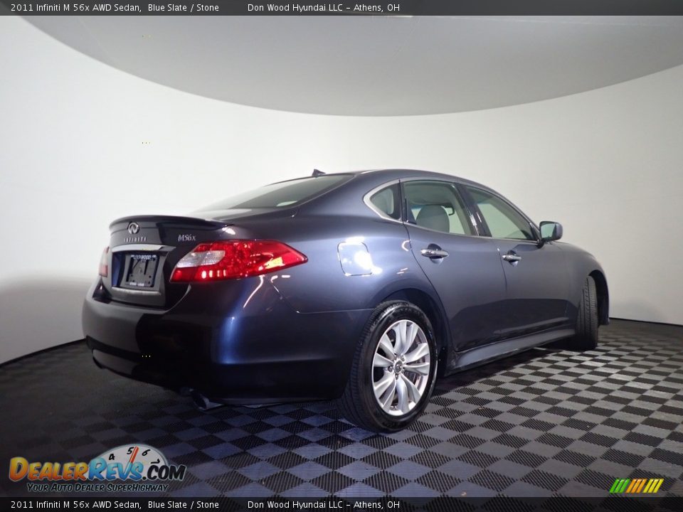 2011 Infiniti M 56x AWD Sedan Blue Slate / Stone Photo #18