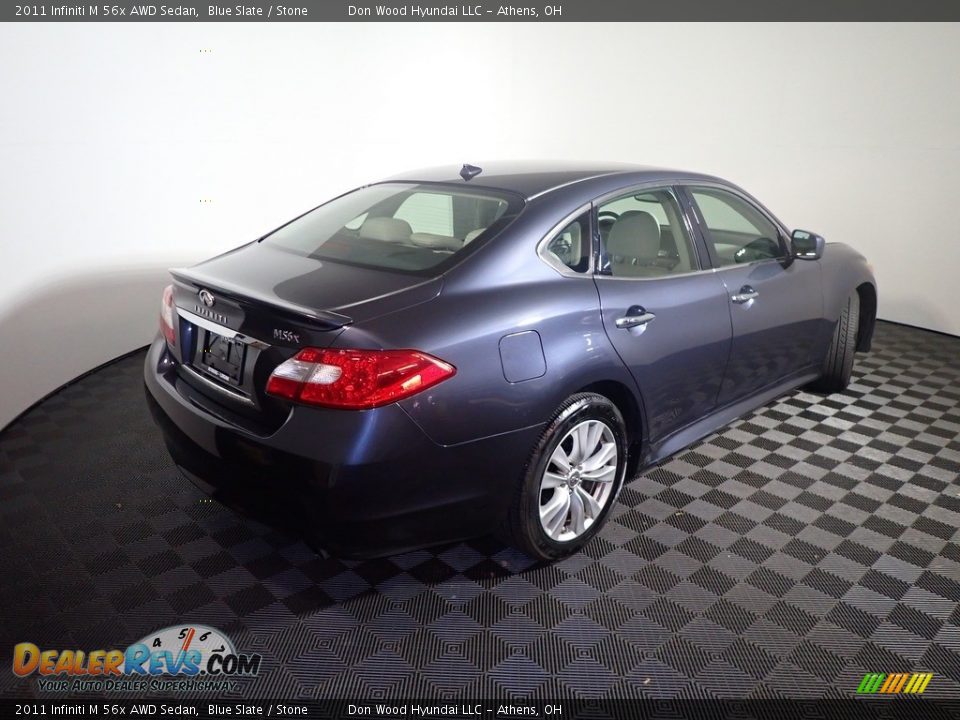 2011 Infiniti M 56x AWD Sedan Blue Slate / Stone Photo #19