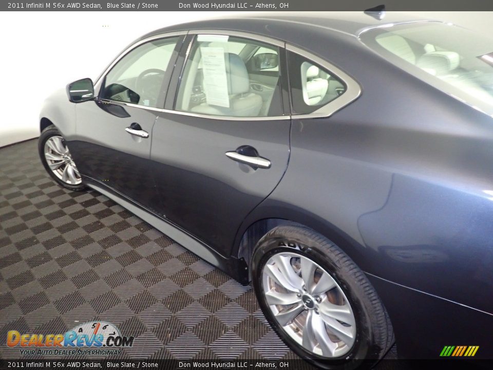 2011 Infiniti M 56x AWD Sedan Blue Slate / Stone Photo #20