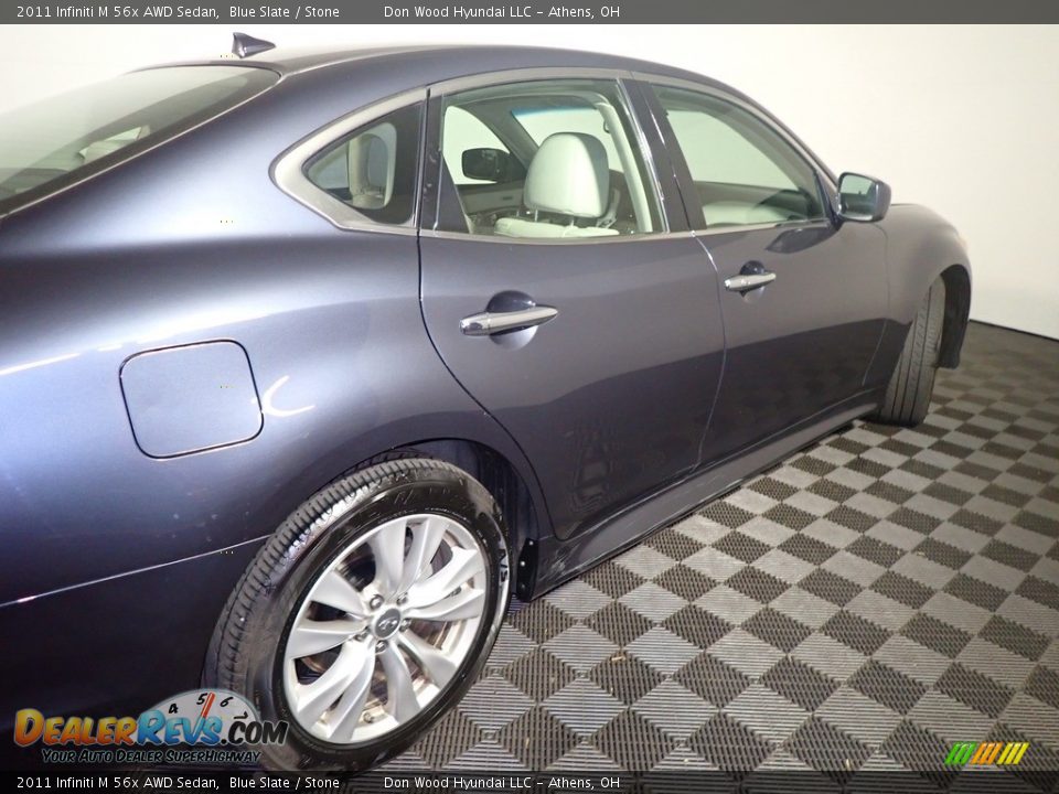 2011 Infiniti M 56x AWD Sedan Blue Slate / Stone Photo #21