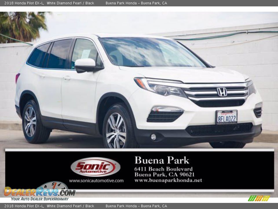 2018 Honda Pilot EX-L White Diamond Pearl / Black Photo #1