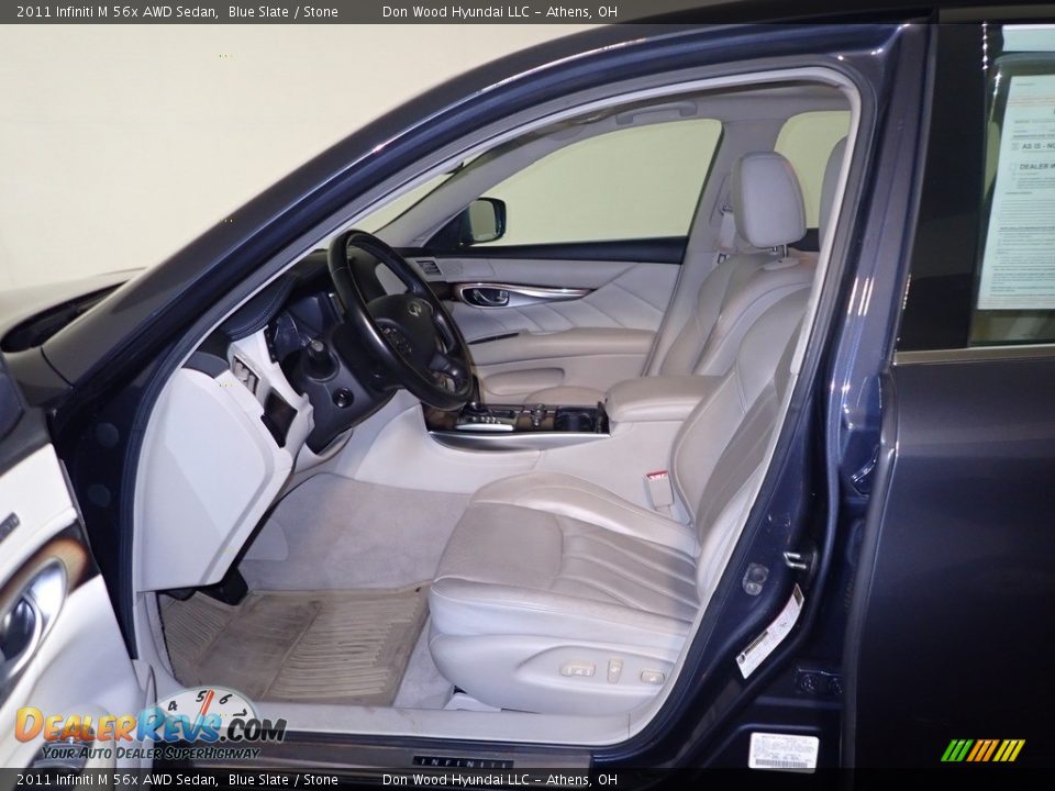 2011 Infiniti M 56x AWD Sedan Blue Slate / Stone Photo #24