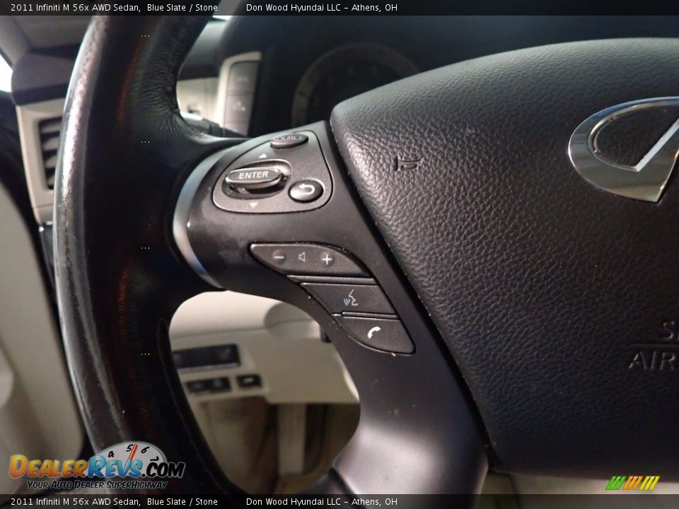 2011 Infiniti M 56x AWD Sedan Blue Slate / Stone Photo #31