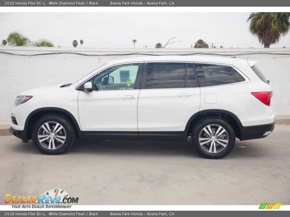 2018 Honda Pilot EX-L White Diamond Pearl / Black Photo #8