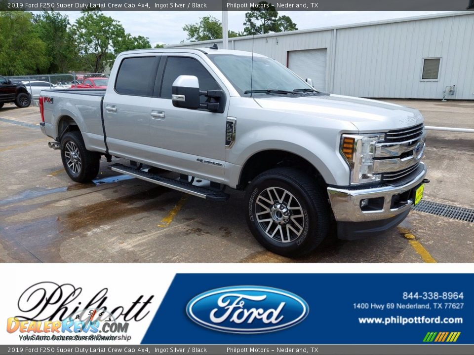 2019 Ford F250 Super Duty Lariat Crew Cab 4x4 Ingot Silver / Black Photo #1