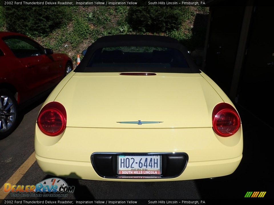 2002 Ford Thunderbird Deluxe Roadster Inspiration Yellow / Inspiration Yellow Photo #3