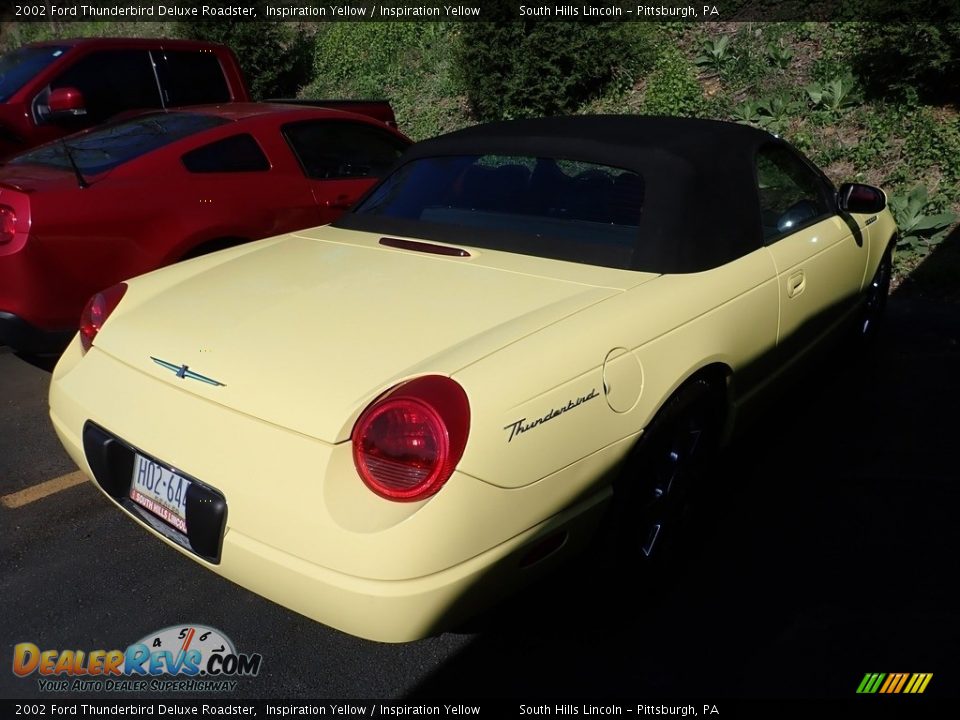 2002 Ford Thunderbird Deluxe Roadster Inspiration Yellow / Inspiration Yellow Photo #4