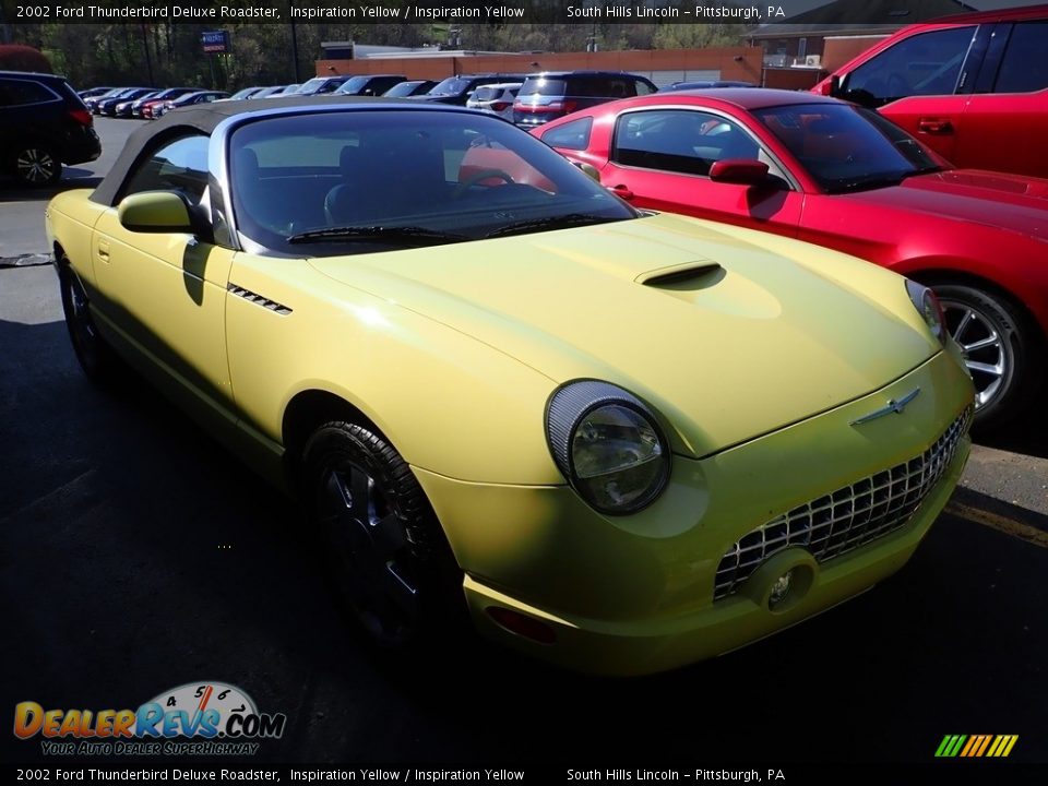 2002 Ford Thunderbird Deluxe Roadster Inspiration Yellow / Inspiration Yellow Photo #5