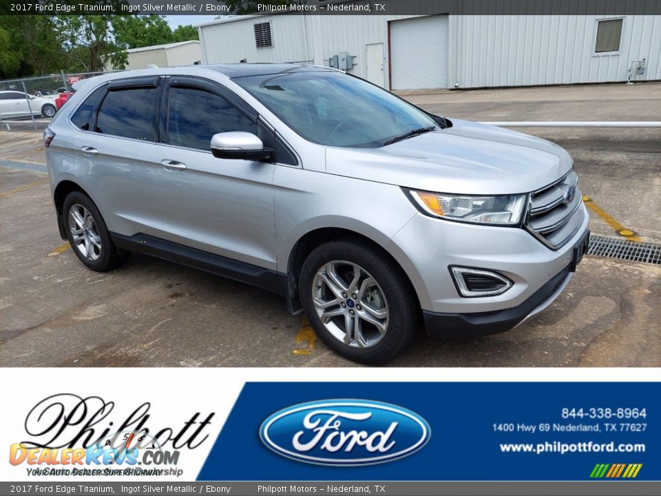 2017 Ford Edge Titanium Ingot Silver Metallic / Ebony Photo #1