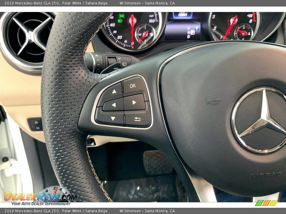 2019 Mercedes-Benz GLA 250 Polar White / Sahara Beige Photo #21