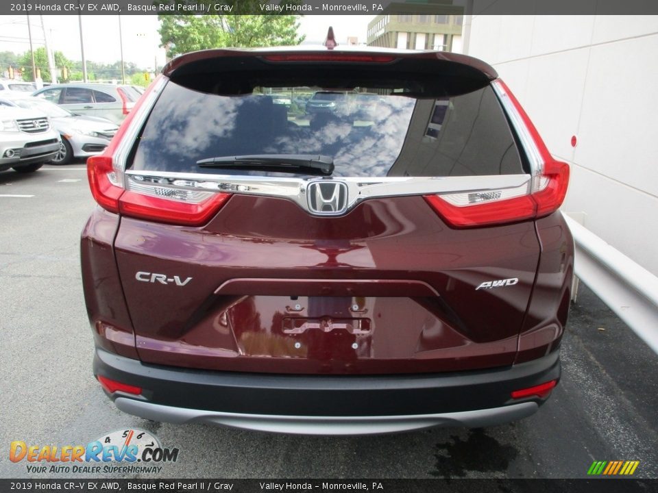 2019 Honda CR-V EX AWD Basque Red Pearl II / Gray Photo #4