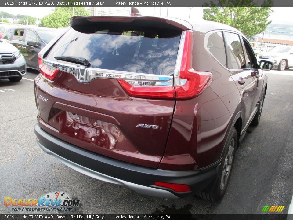 2019 Honda CR-V EX AWD Basque Red Pearl II / Gray Photo #5