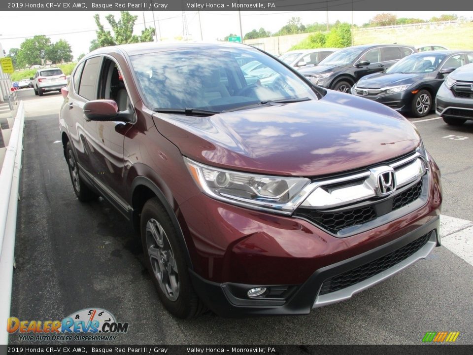 2019 Honda CR-V EX AWD Basque Red Pearl II / Gray Photo #8