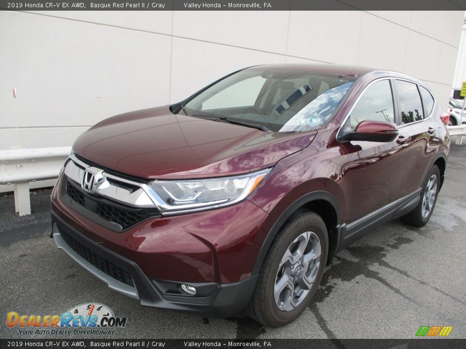 2019 Honda CR-V EX AWD Basque Red Pearl II / Gray Photo #10