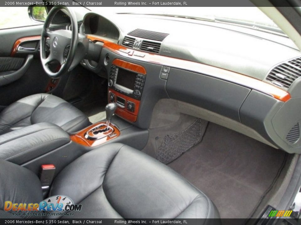 2006 Mercedes-Benz S 350 Sedan Black / Charcoal Photo #14