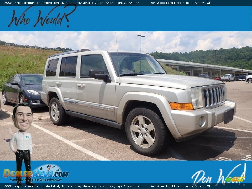 2008 Jeep Commander Limited 4x4 Mineral Gray Metallic / Dark Khaki/Light Graystone Photo #1