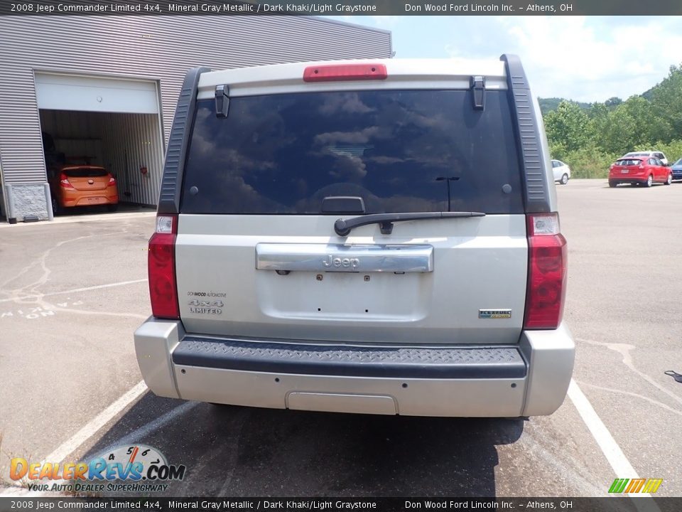 2008 Jeep Commander Limited 4x4 Mineral Gray Metallic / Dark Khaki/Light Graystone Photo #10