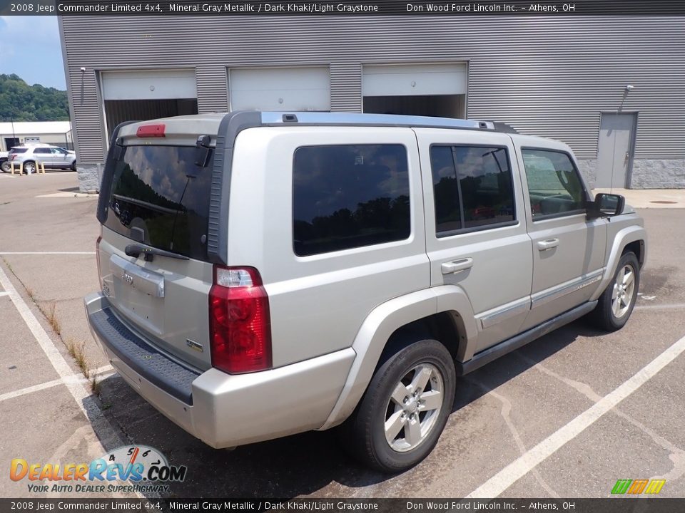 2008 Jeep Commander Limited 4x4 Mineral Gray Metallic / Dark Khaki/Light Graystone Photo #11