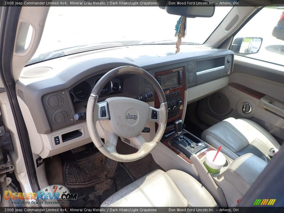 2008 Jeep Commander Limited 4x4 Mineral Gray Metallic / Dark Khaki/Light Graystone Photo #12