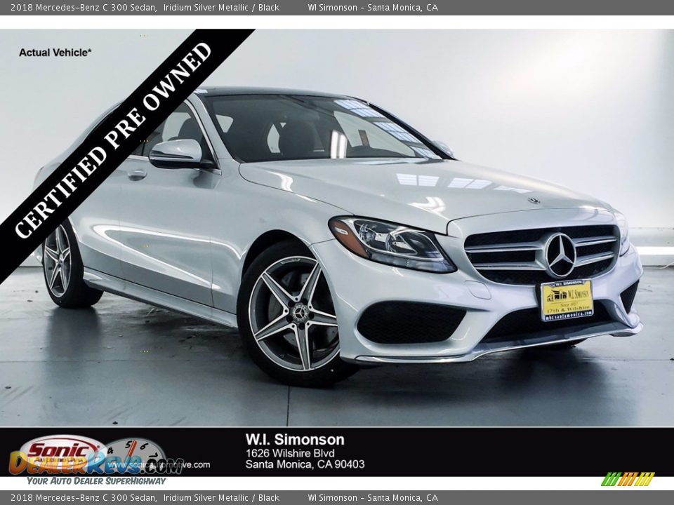 2018 Mercedes-Benz C 300 Sedan Iridium Silver Metallic / Black Photo #1