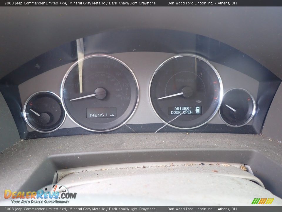 2008 Jeep Commander Limited 4x4 Mineral Gray Metallic / Dark Khaki/Light Graystone Photo #13