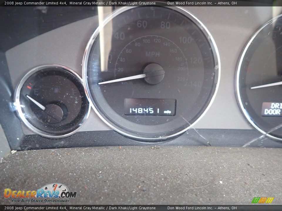 2008 Jeep Commander Limited 4x4 Mineral Gray Metallic / Dark Khaki/Light Graystone Photo #15