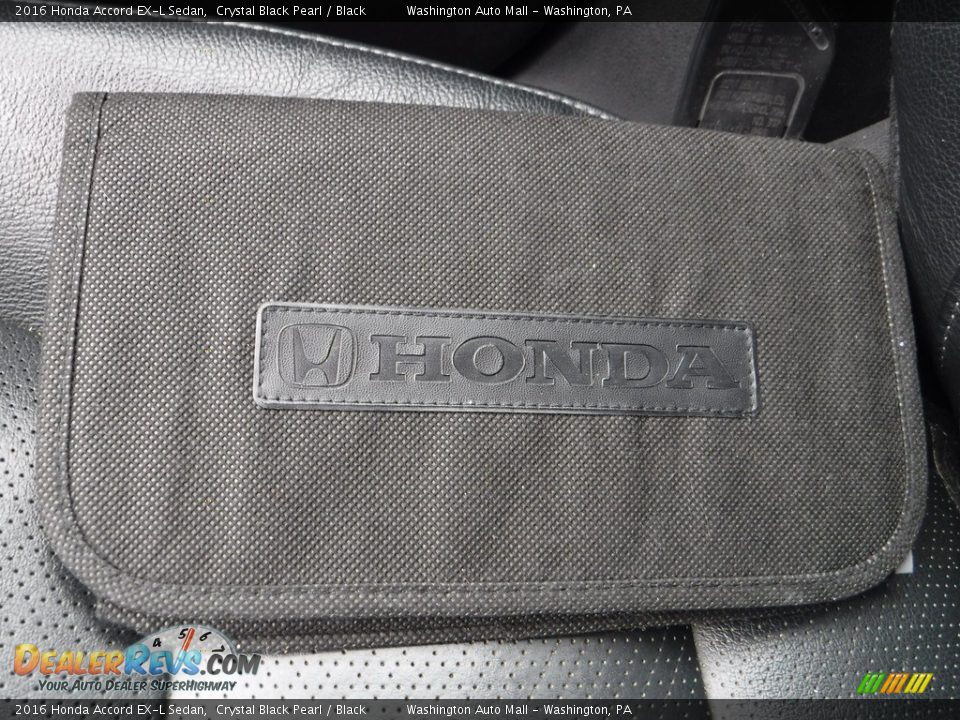 2016 Honda Accord EX-L Sedan Crystal Black Pearl / Black Photo #25