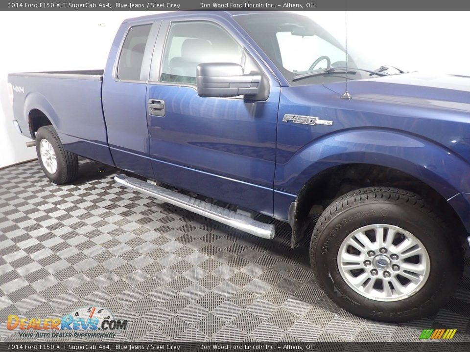 2014 Ford F150 XLT SuperCab 4x4 Blue Jeans / Steel Grey Photo #3