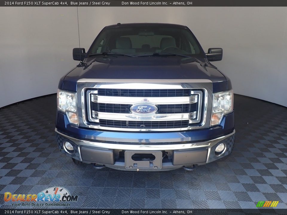 2014 Ford F150 XLT SuperCab 4x4 Blue Jeans / Steel Grey Photo #4