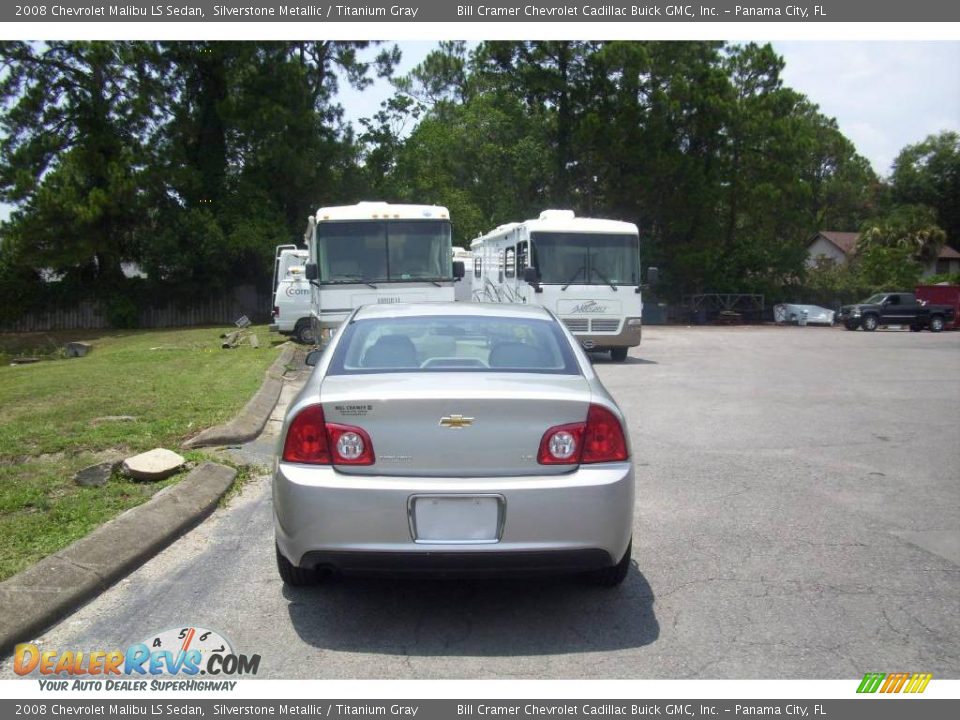 2008 Chevrolet Malibu LS Sedan Silverstone Metallic / Titanium Gray Photo #4