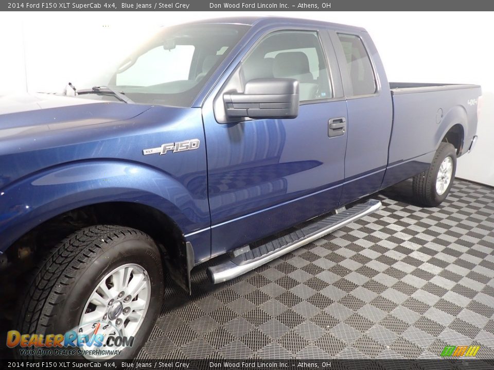 2014 Ford F150 XLT SuperCab 4x4 Blue Jeans / Steel Grey Photo #9