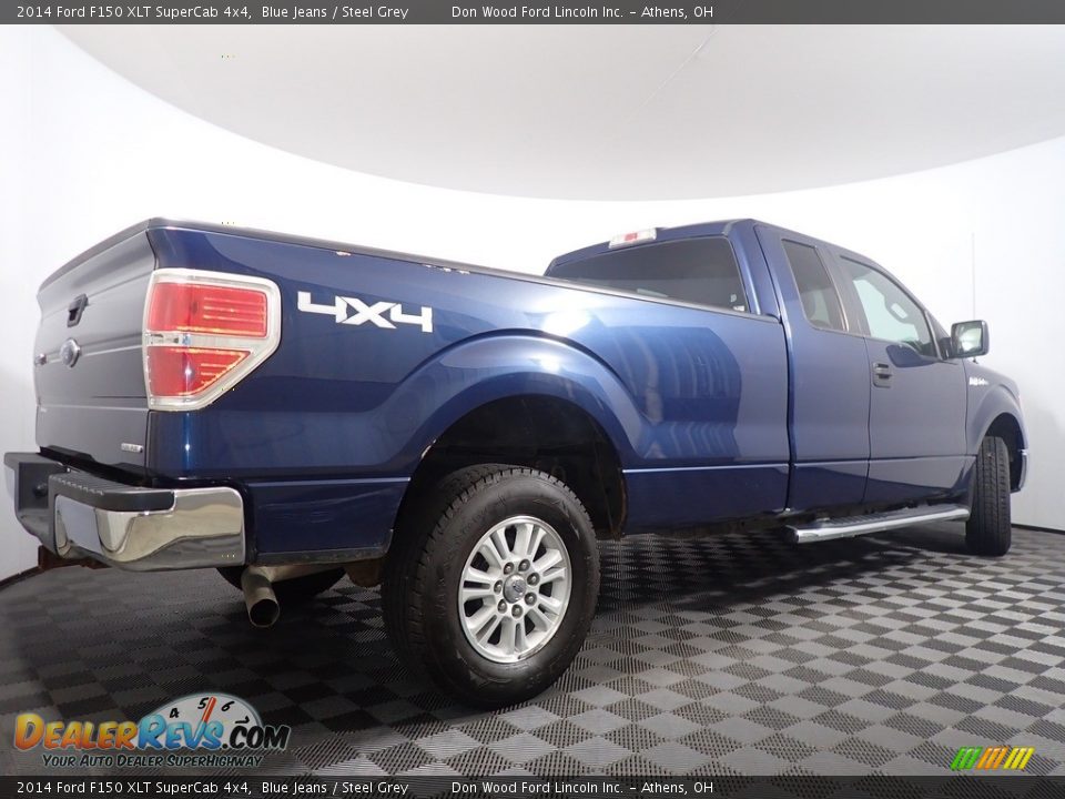 2014 Ford F150 XLT SuperCab 4x4 Blue Jeans / Steel Grey Photo #13