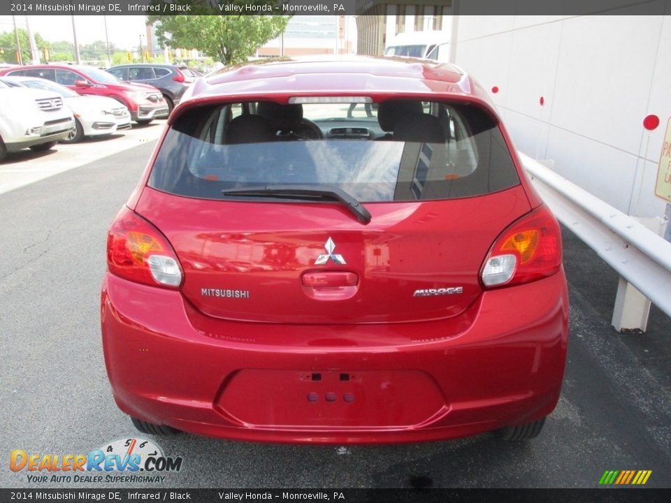 2014 Mitsubishi Mirage DE Infrared / Black Photo #4