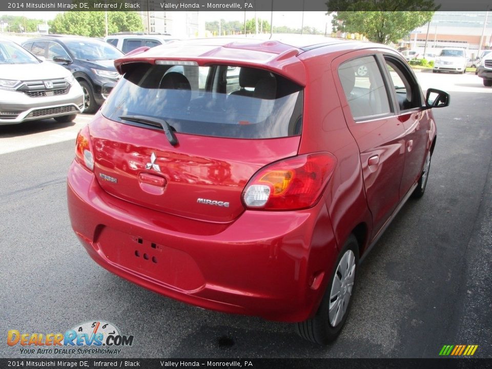 2014 Mitsubishi Mirage DE Infrared / Black Photo #5