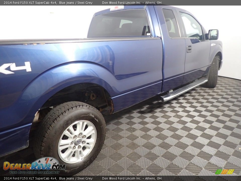 2014 Ford F150 XLT SuperCab 4x4 Blue Jeans / Steel Grey Photo #16