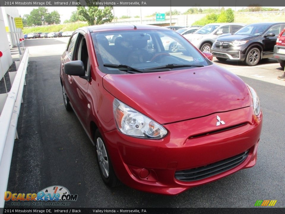 2014 Mitsubishi Mirage DE Infrared / Black Photo #7