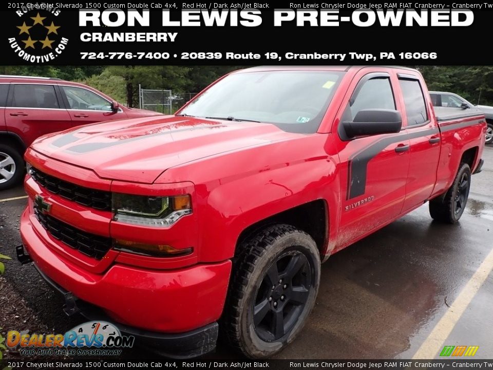 2017 Chevrolet Silverado 1500 Custom Double Cab 4x4 Red Hot / Dark Ash/Jet Black Photo #1