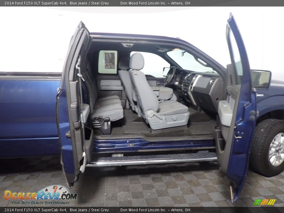 2014 Ford F150 XLT SuperCab 4x4 Blue Jeans / Steel Grey Photo #34