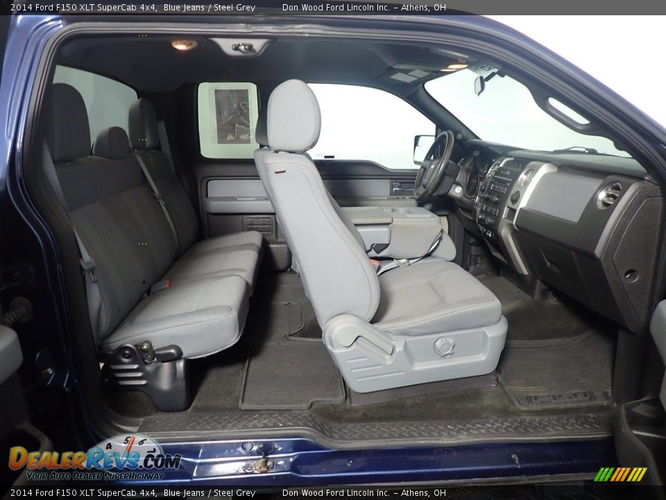 2014 Ford F150 XLT SuperCab 4x4 Blue Jeans / Steel Grey Photo #35
