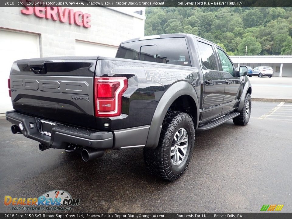 2018 Ford F150 SVT Raptor SuperCrew 4x4 Shadow Black / Raptor Black/Orange Accent Photo #2