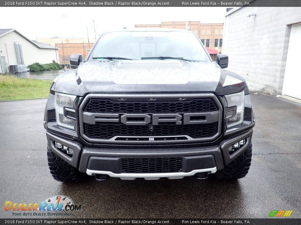 2018 Ford F150 SVT Raptor SuperCrew 4x4 Shadow Black / Raptor Black/Orange Accent Photo #4