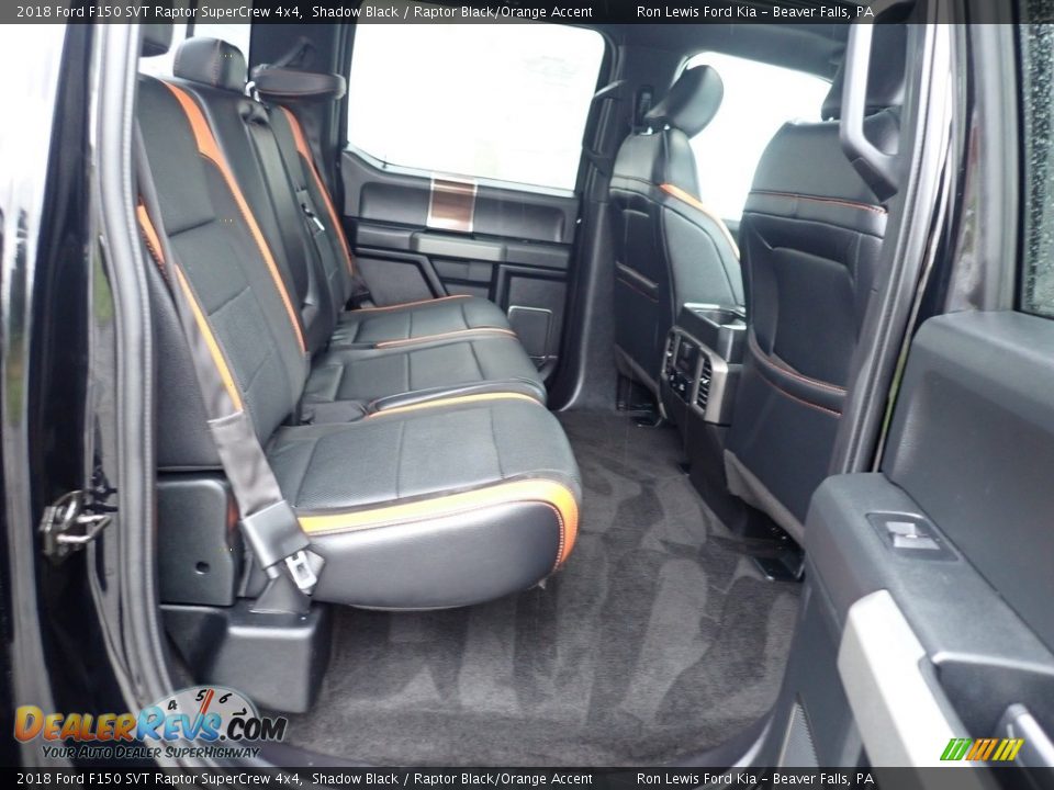 2018 Ford F150 SVT Raptor SuperCrew 4x4 Shadow Black / Raptor Black/Orange Accent Photo #9