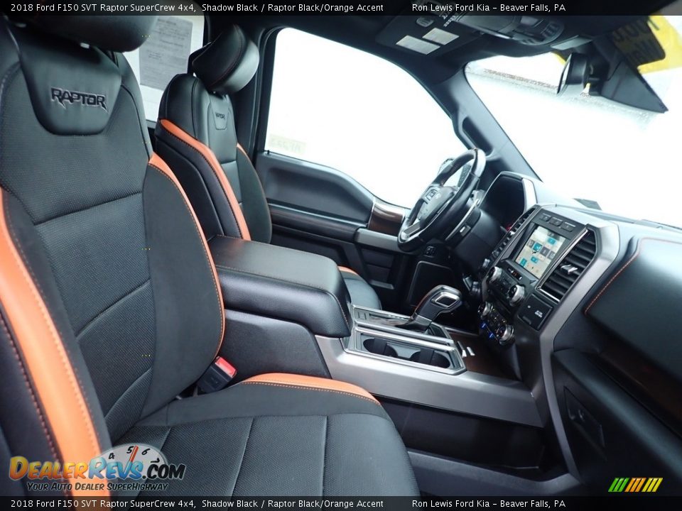 2018 Ford F150 SVT Raptor SuperCrew 4x4 Shadow Black / Raptor Black/Orange Accent Photo #10