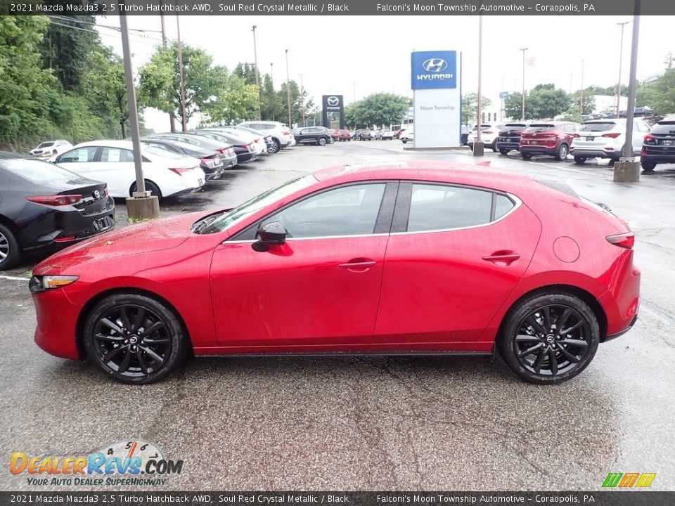 2021 Mazda Mazda3 2.5 Turbo Hatchback AWD Soul Red Crystal Metallic / Black Photo #6