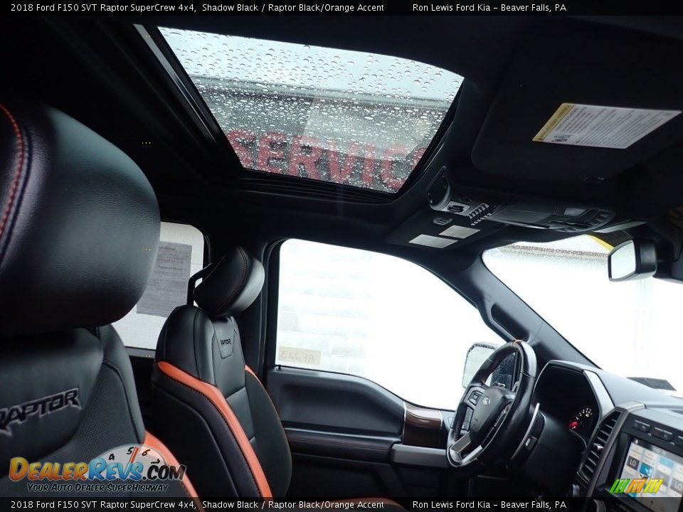 2018 Ford F150 SVT Raptor SuperCrew 4x4 Shadow Black / Raptor Black/Orange Accent Photo #11