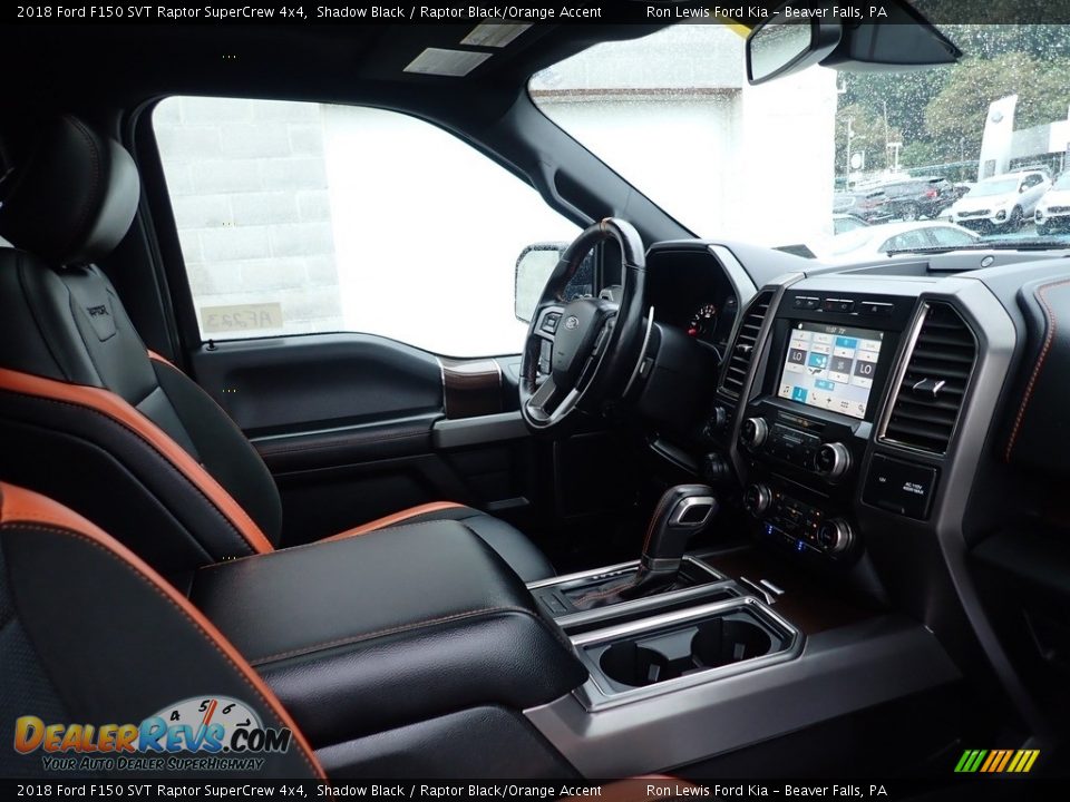 2018 Ford F150 SVT Raptor SuperCrew 4x4 Shadow Black / Raptor Black/Orange Accent Photo #12