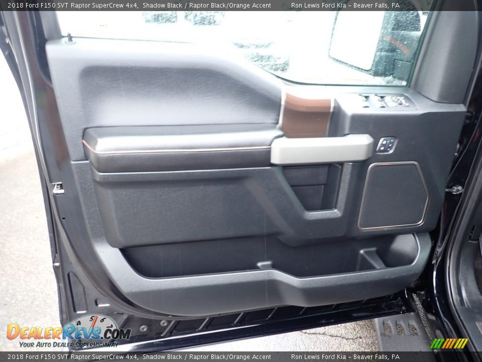 2018 Ford F150 SVT Raptor SuperCrew 4x4 Shadow Black / Raptor Black/Orange Accent Photo #14