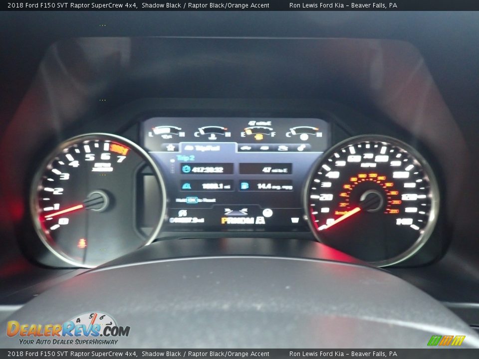2018 Ford F150 SVT Raptor SuperCrew 4x4 Shadow Black / Raptor Black/Orange Accent Photo #16