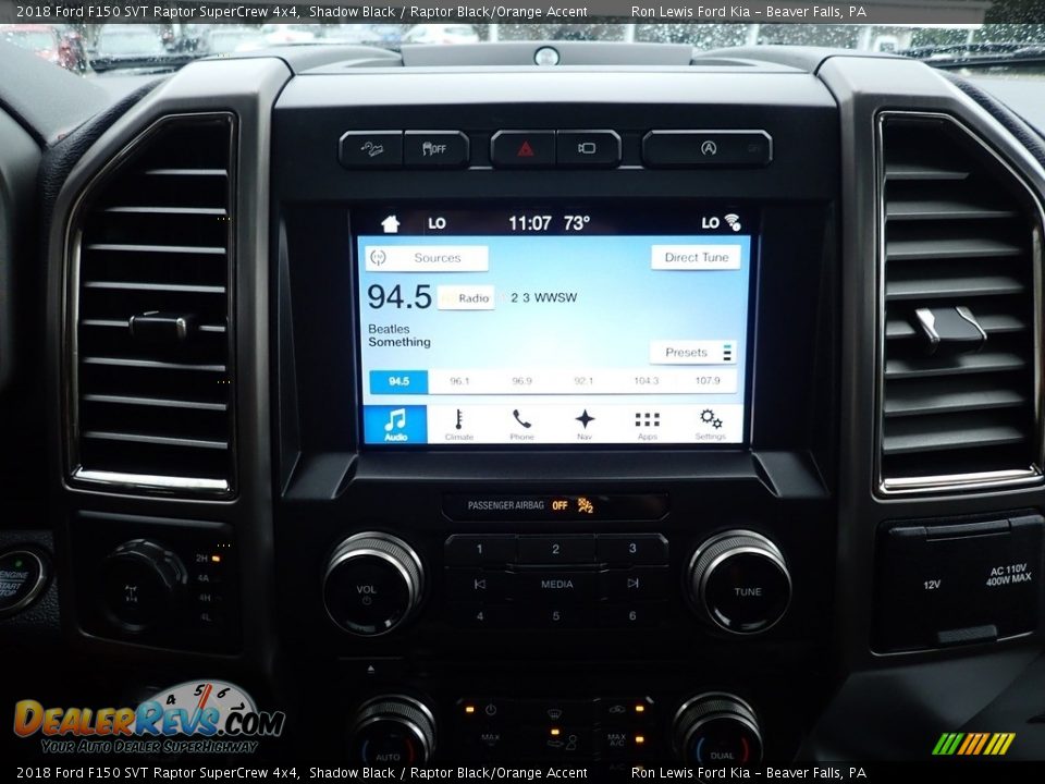 2018 Ford F150 SVT Raptor SuperCrew 4x4 Shadow Black / Raptor Black/Orange Accent Photo #17