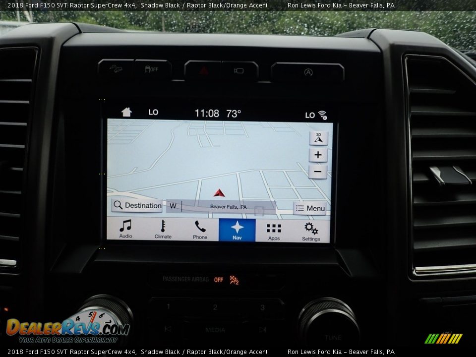 2018 Ford F150 SVT Raptor SuperCrew 4x4 Shadow Black / Raptor Black/Orange Accent Photo #18
